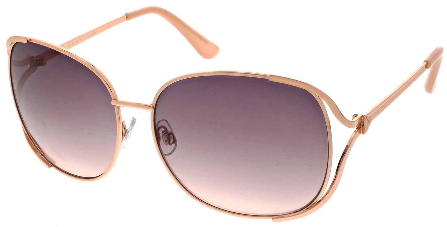 Sean John Women's Large Oval Gold Sunglasses