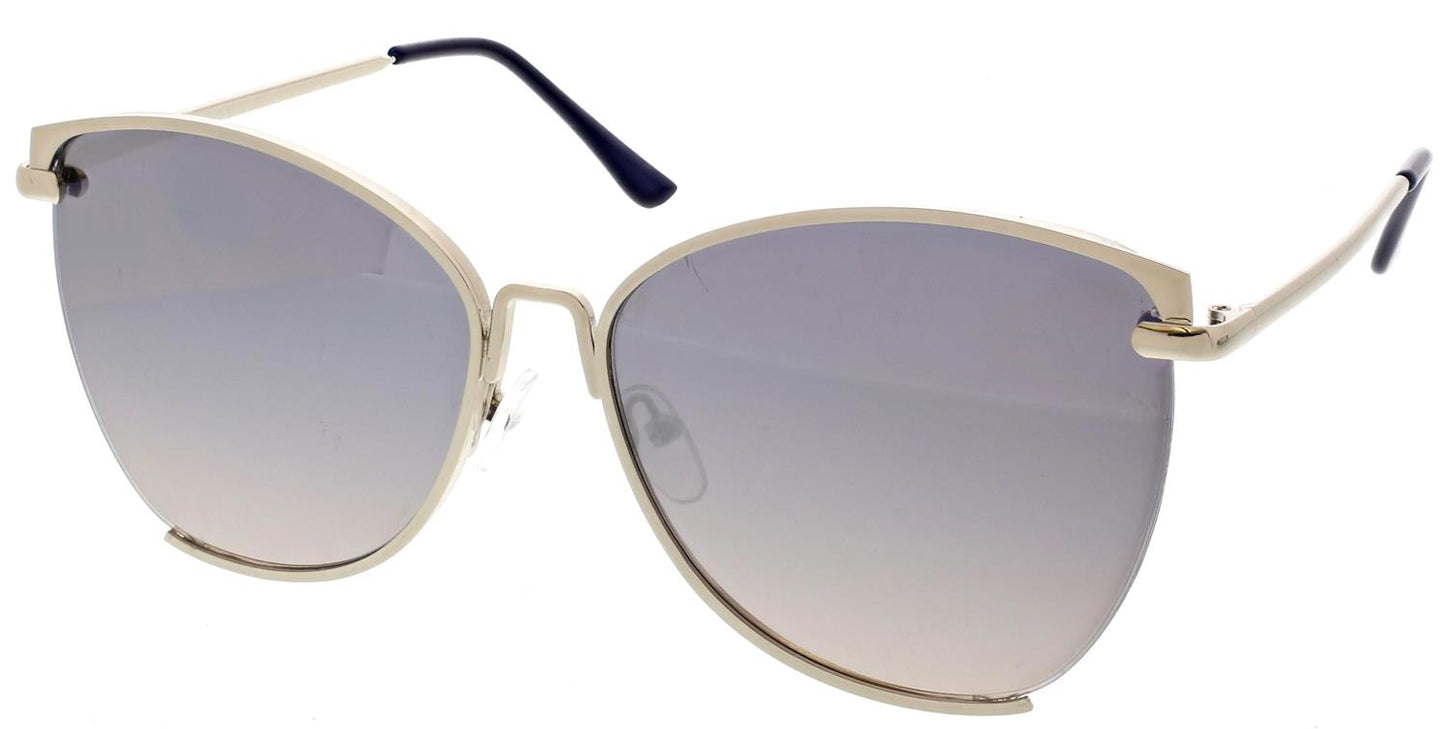 Sean John Large Metal Silver Cat Eye Sunglasses