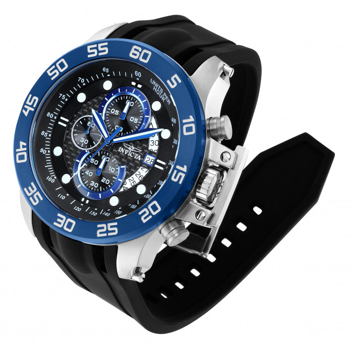 Invicta Men's 51mm I-Force Quartz Chronograph Carbon Fiber Dial Silicone Strap Watch
