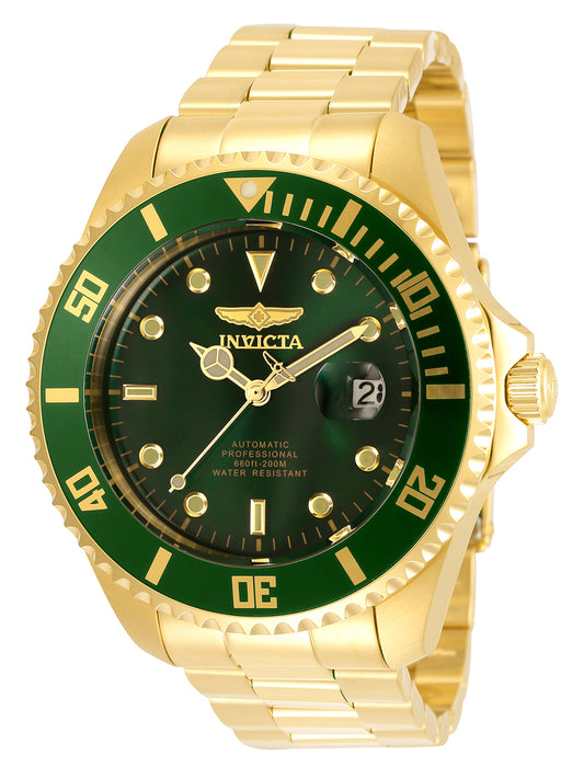 Invicta Men's 47mm Pro Diver Automatic Date Green Dial Bracelet Watch