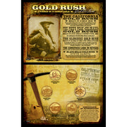 Gold Rush Set of Six 24K Layered State Quarters Coin Collection