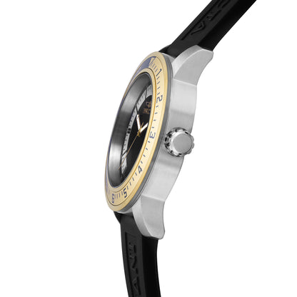 Invicta Men's 45mm Specialty Quartz Two-Tone Bezel Black Silicone Strap Watch