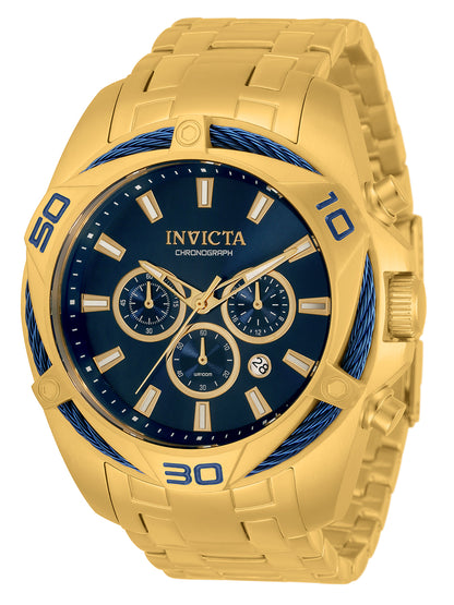 Invicta Men's 50mm Bolt Quartz Chronograph Triangular Bezel Bracelet Watch