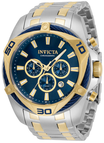Invicta Men's 50mm Bolt Quartz Chronograph Triangular Bezel Bracelet Watch