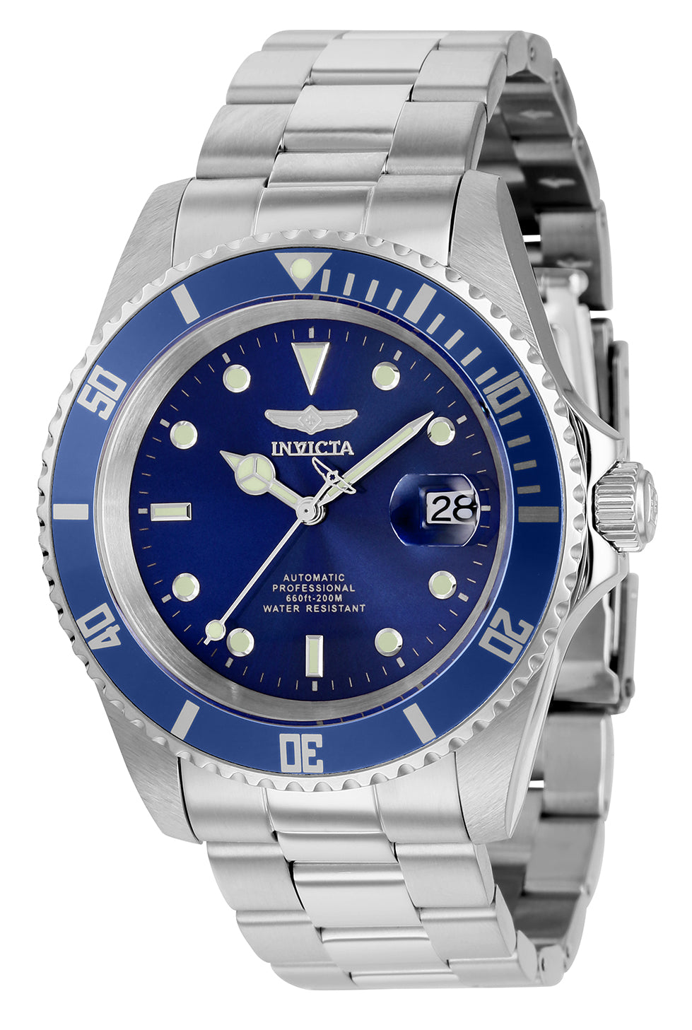 Invicta Men's 43mm Pro Diver Automatic Date Blue Dial & Bezel Bracelet Watch