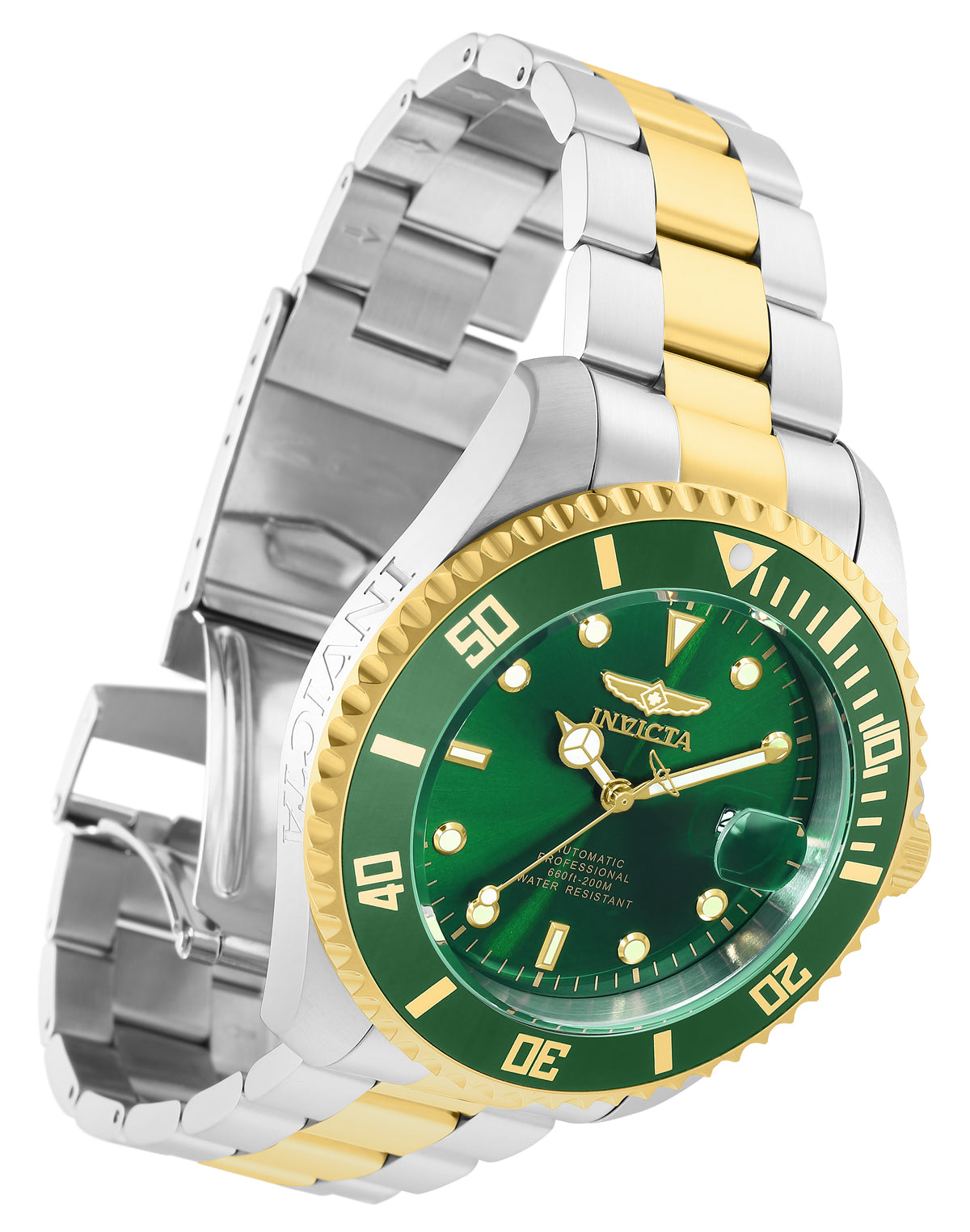 Invicta Men's 47mm Pro Diver Automatic Date Green Dial Bracelet Watch