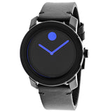Movado Men's 42mm Bold Swiss Quartz Black & Blue Leather Strap Watch