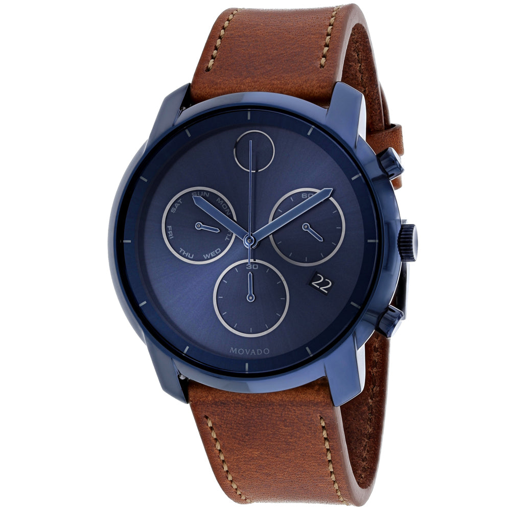 Movado Men's 45mm Museum Swiss Quartz Day & Date Leather Strap Watch