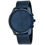 Movado Men's 40mm Bold Swiss Quartz Chronograph Day & Date Blue Mesh Bracelet Watch