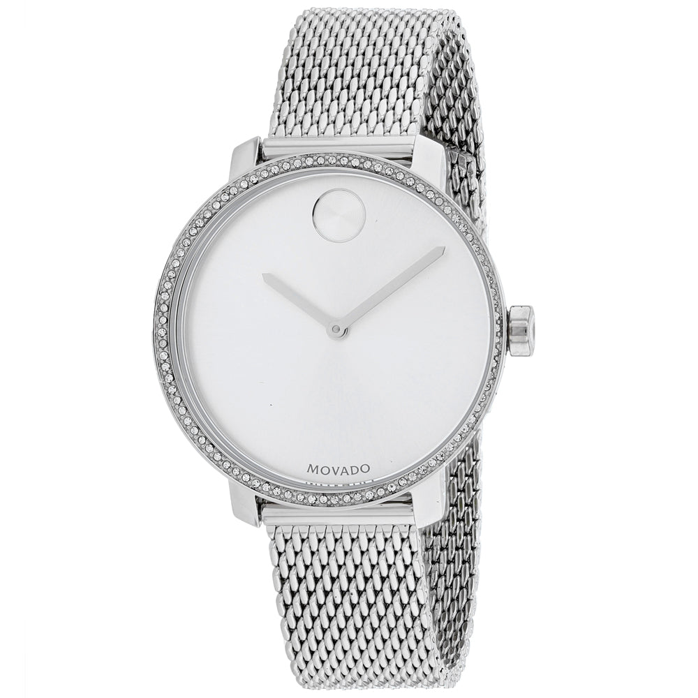 Movado Women's 34mm Bold Quartz Crystal Bezel Mesh Bracelet Watch - 3600655