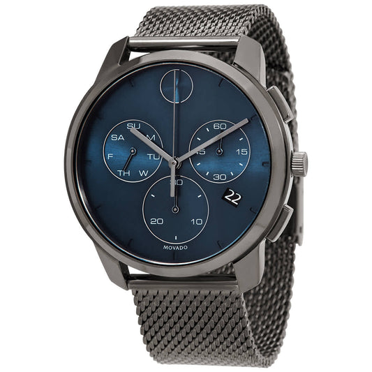 Movado Men's 42mm Bold Quartz Chronograph Date Gunmetal Bracelet Watch - 3600721