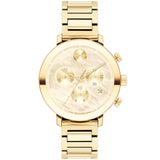 Movado Women's 38mm Bold Swiss Made Quartz Chronograph Goldtone Bracelet Watch - 3600788