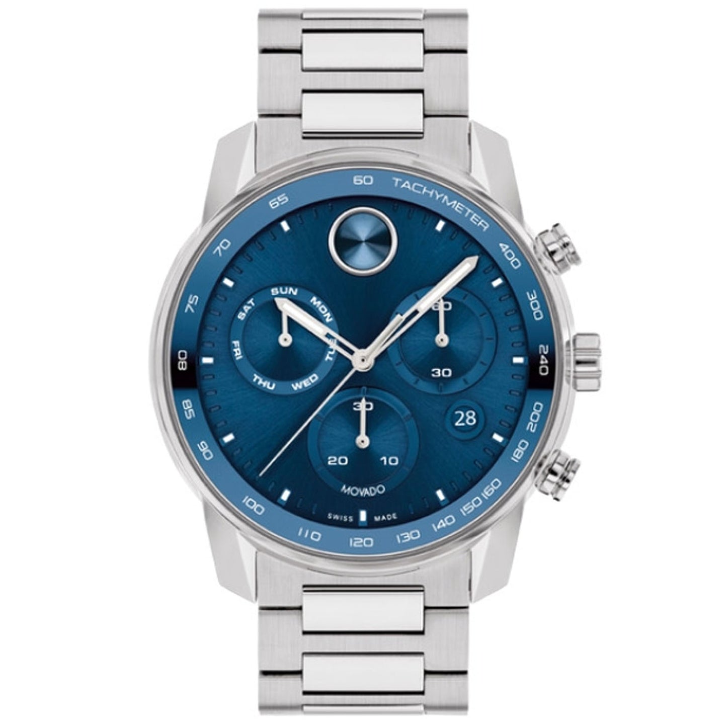 Movado Men's 44mm Bold Verso Swiss Quartz Chronograph Date Bracelet Watch - 3600865