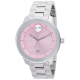 Movado Men's 38mm Bold Swiss Quartz Date Pink Dial Bracelet Watch - 3600872