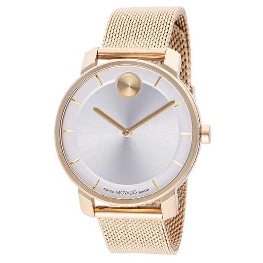 Movado Women's 34mm Bold Swiss Made Quartz Goldtone Mesh Bracelet Watch