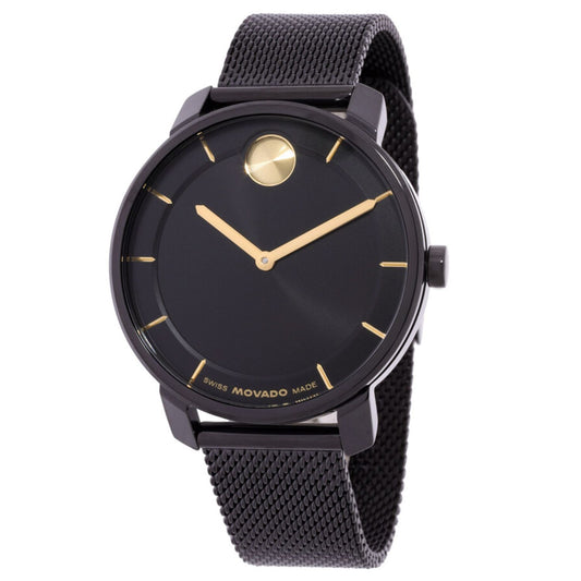 Movado Women's 34mm Evolution Quartz Black Mesh Bracelet Watch