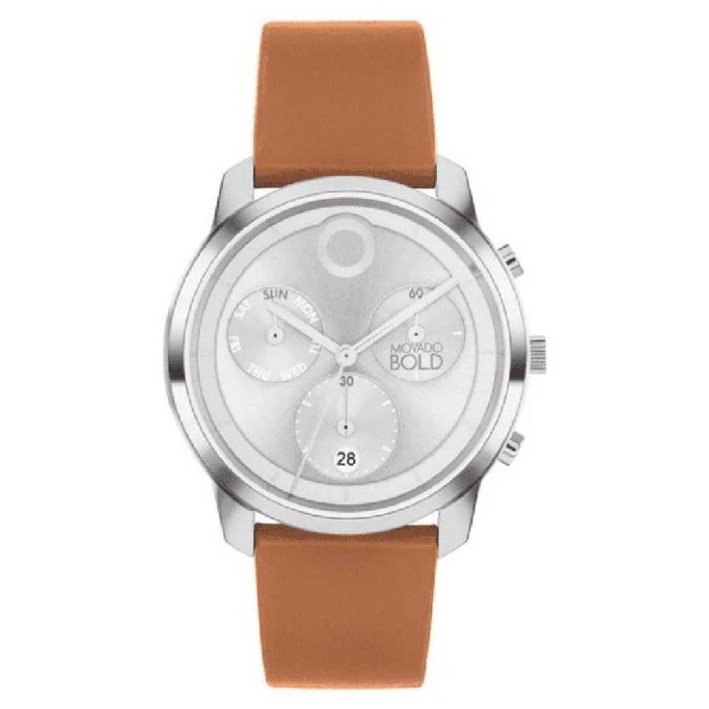Movado Men's 42mm Verso Quartz Chronograph Leather Strap Watch - 3601028