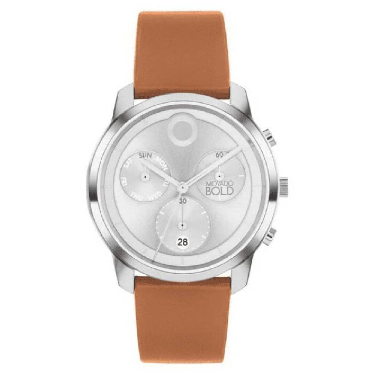 Movado Men's 42mm Verso Quartz Chronograph Leather Strap Watch - 3601028