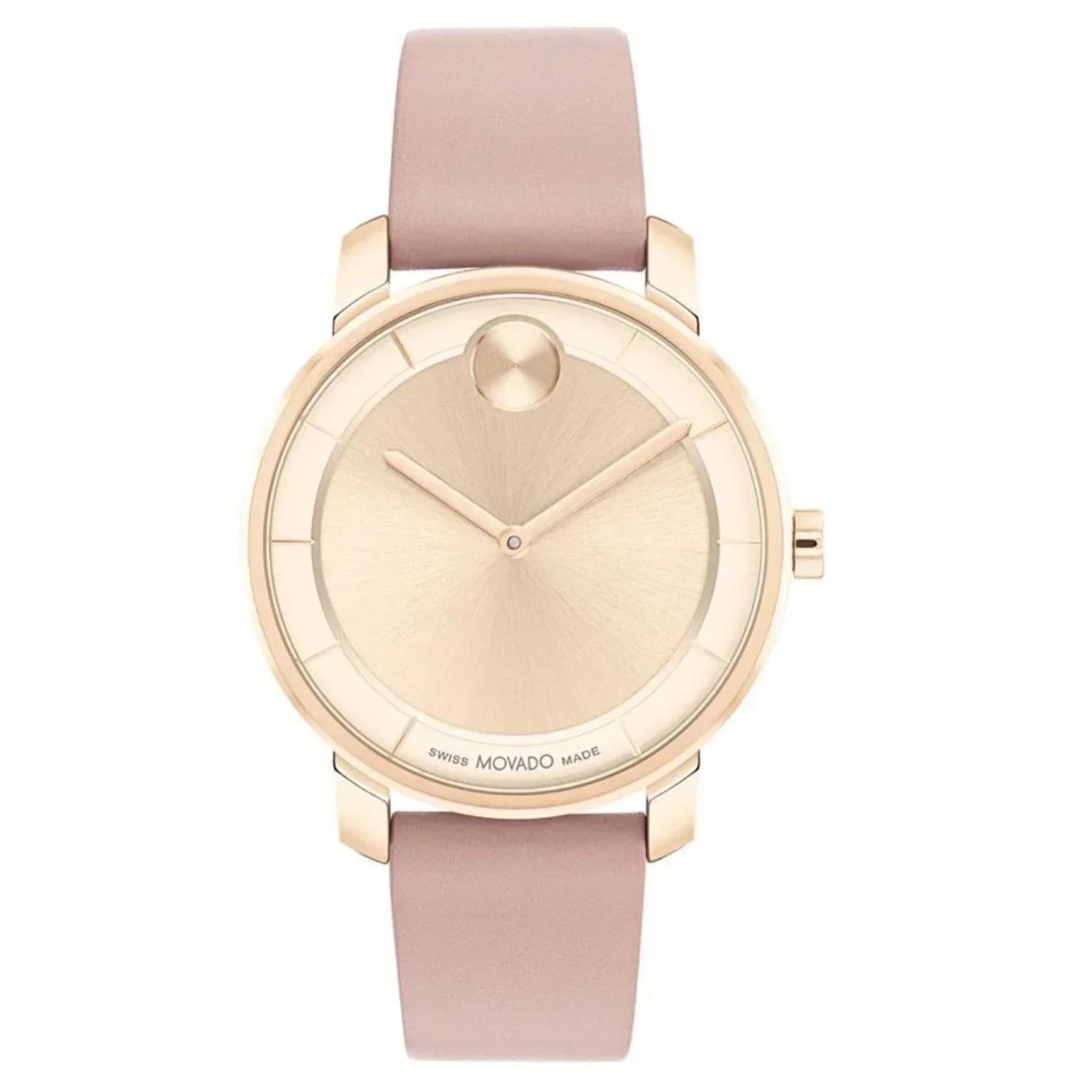 Movado Women's 34mm Bold Swiss Quartz Goldtone Pink Strap Watch - 3601078