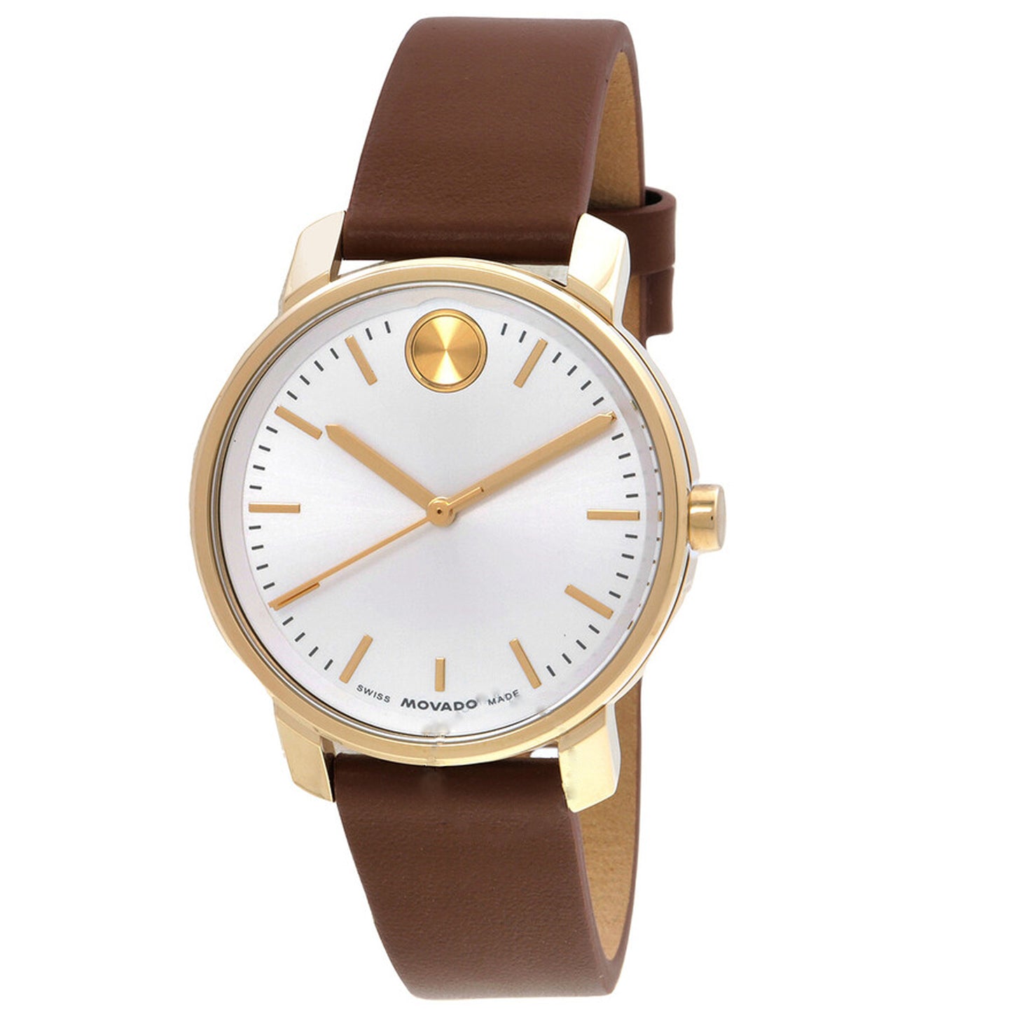 Movado Women's 34mm Bold Trend Swiss Made Quartz Brown Leather Strap Watch