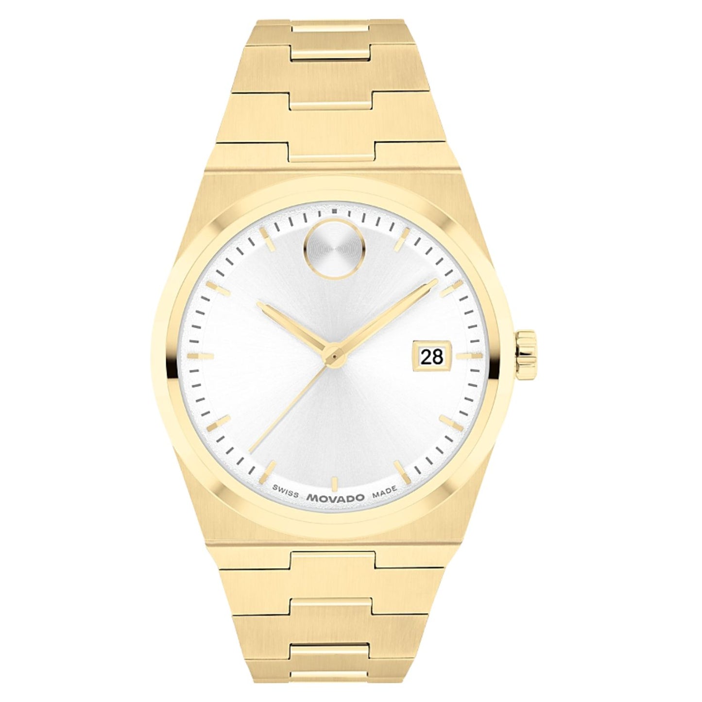Movado Men's 35mm Bold Quest Swiss Quartz Date Goldtone Bracelet Watch