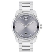Movado Men's 42mm Bold Verso Swiss Made Quartz Date Grey Dial Bracelet Watch
