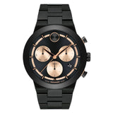 Movado Men's 45mm Bold Fusion Swiss Quartz Chrono Date Black Bracelet Watch