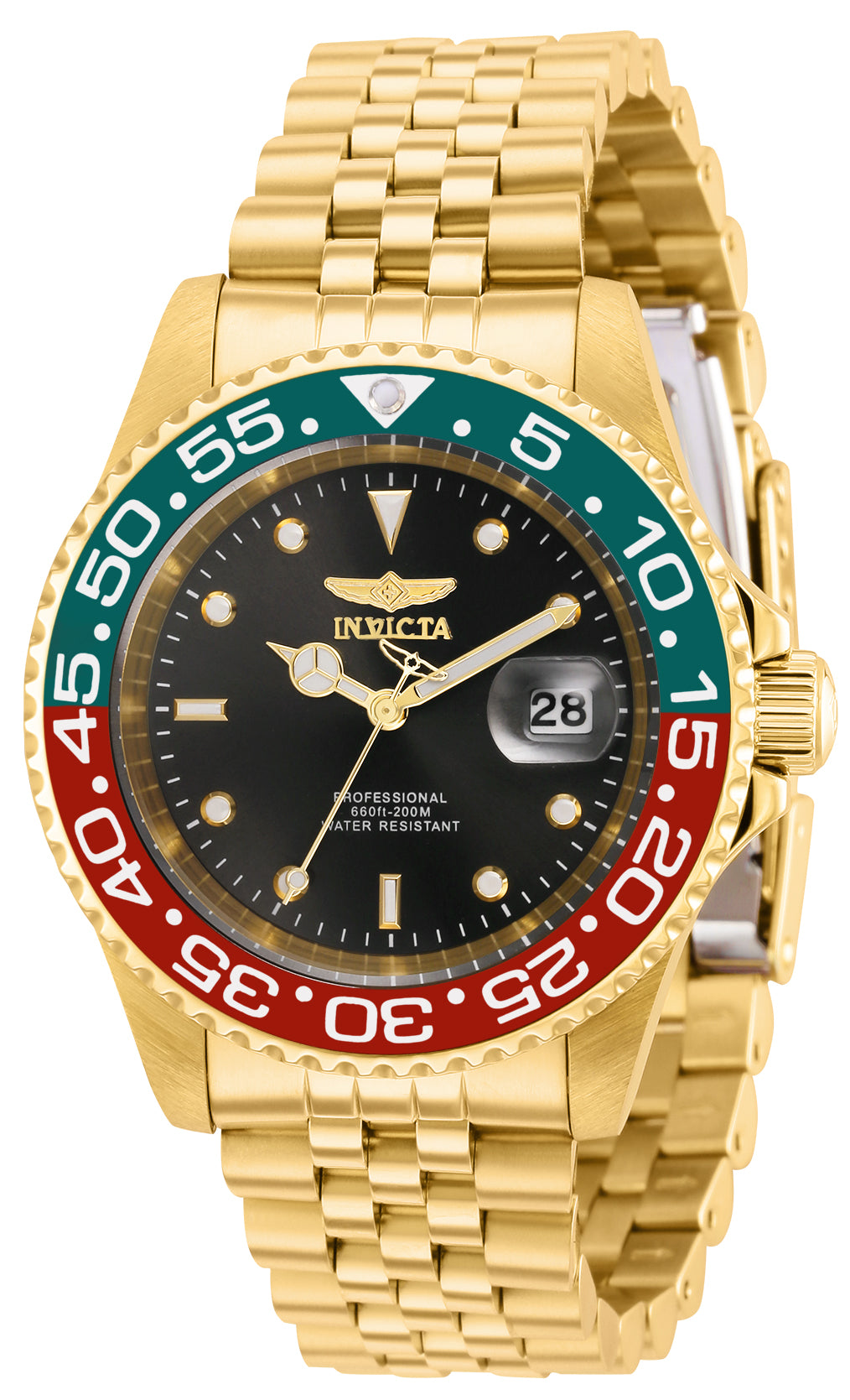Invicta Men's 40mm Pro Diver Quartz Two-Tone Bezel Goldtone Bracelet Watch