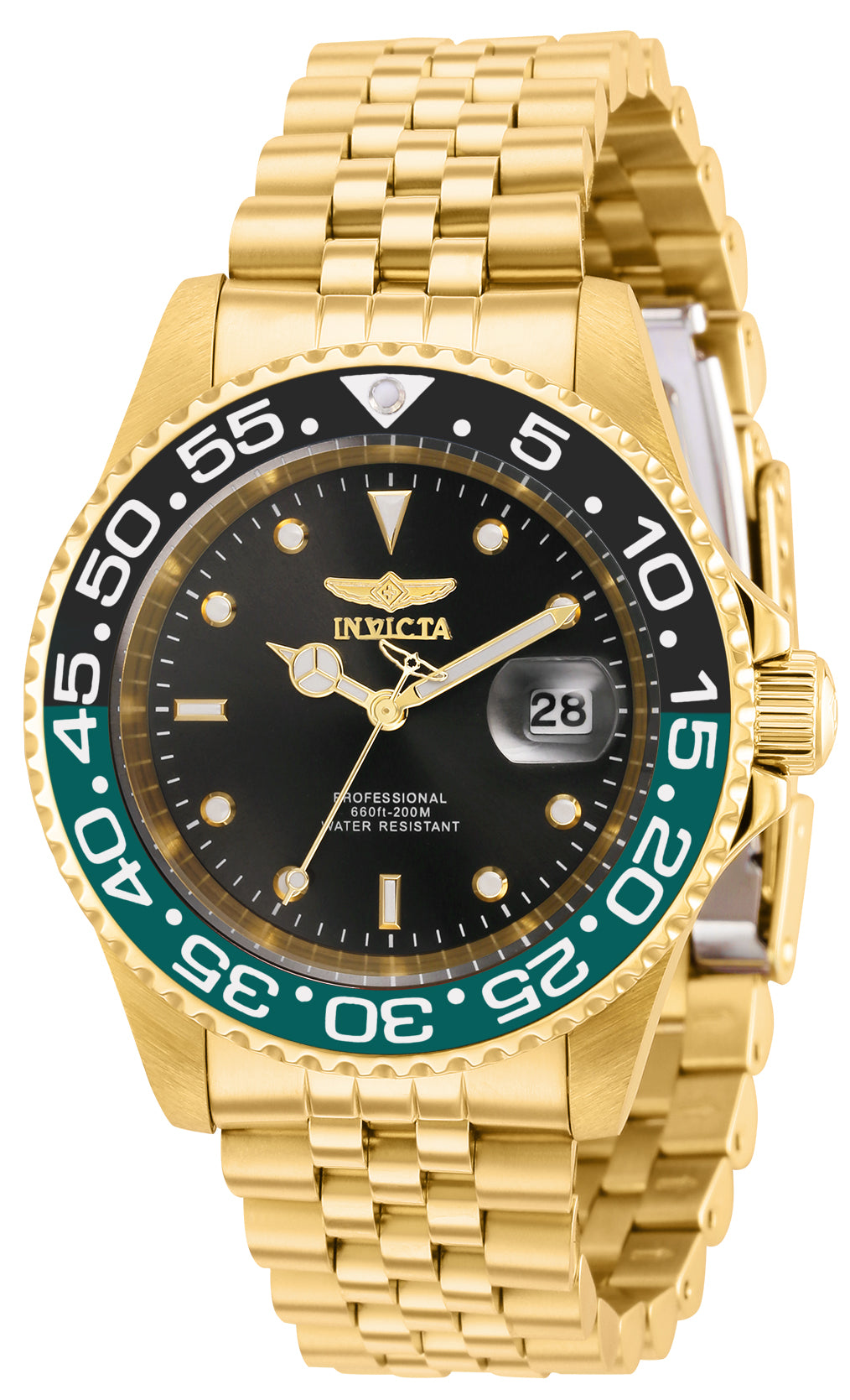 Invicta Men's 40mm Pro Diver Quartz Two-Tone Bezel Goldtone Bracelet Watch