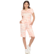 White Mark Women's 2-Piece Soft Capri Pajama Lounge Set