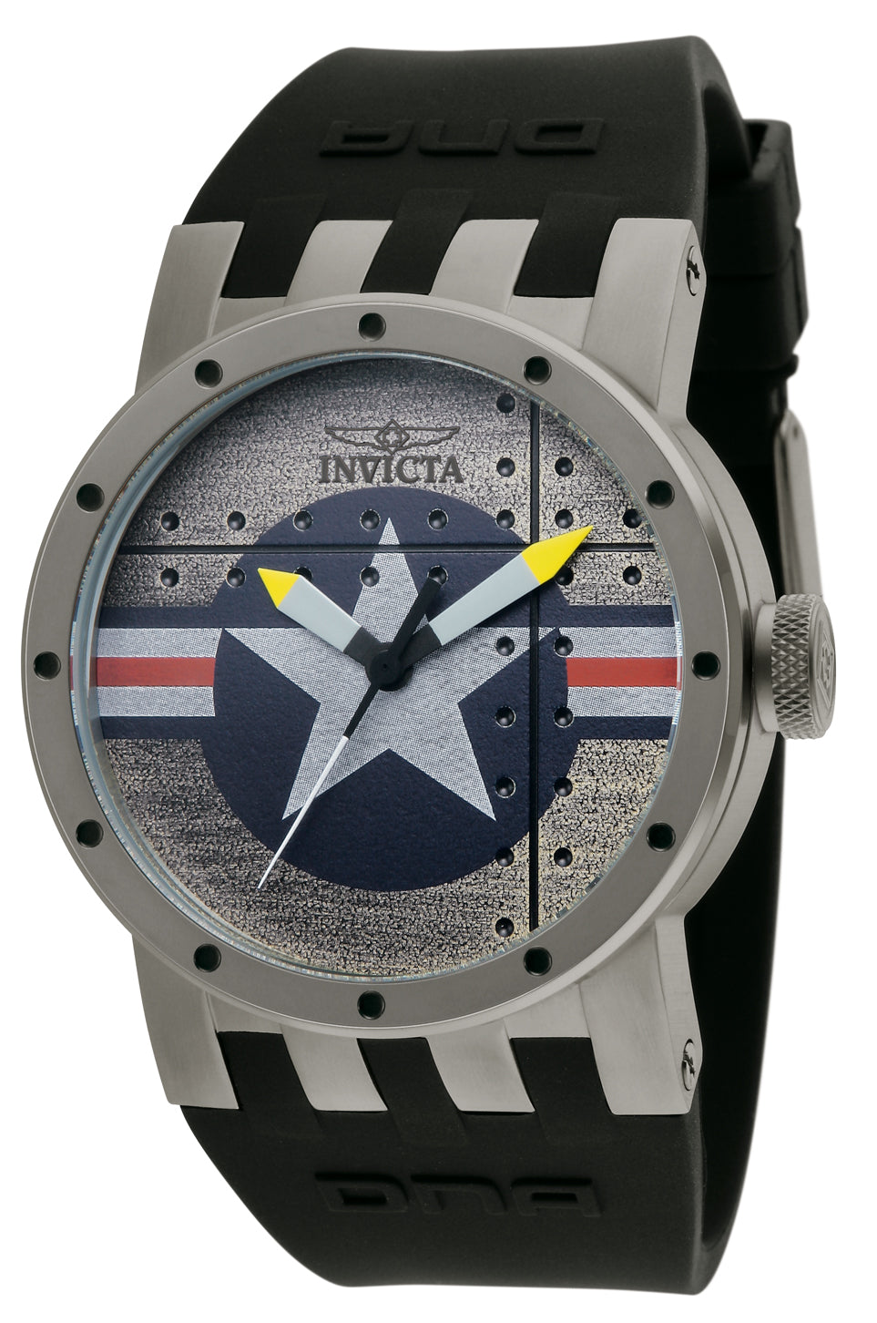 Invicta Men's 46mm DNA Quartz Titanium Color Silicone Strap Watch