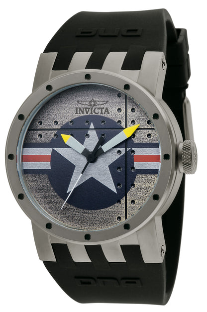 Invicta Men's 46mm DNA Quartz Titanium Color Silicone Strap Watch