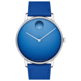 Movado Unisex 41mm Face Swiss Quartz Blue Strap Watch - 3640136