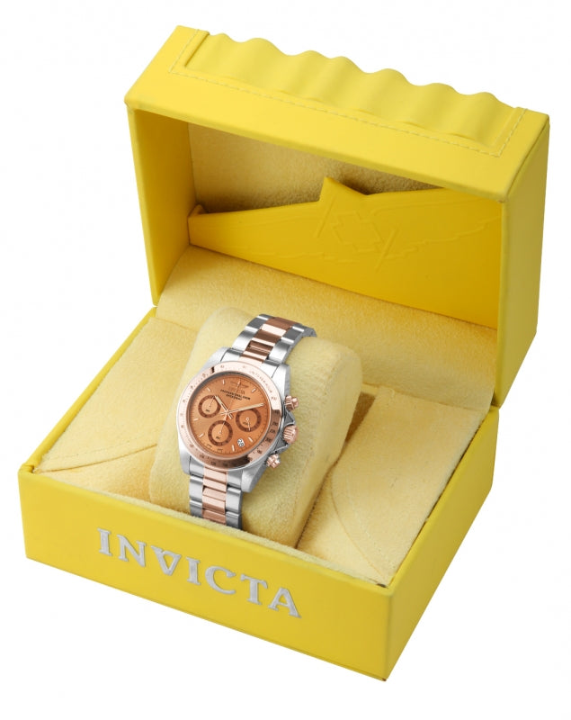 Invicta Men's 39mm Speedway Quartz Chronograph Two-Tone Rose & Silver Bracelet Watch