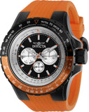 Invicta Men's 50mm Aviator Quartz Chronograph Orange Silicone Strap Watch