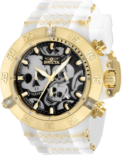 Invicta Men's 50mm Subaqua Skull Embossed Dial Strap Watch