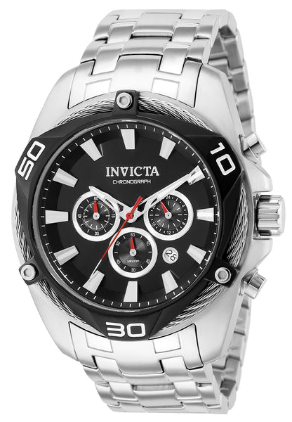 Invicta Men's 50mm Bolt Quartz Chronograph Cable Bezel Bracelet Watch