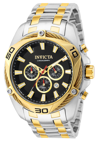 Invicta Men's 50mm Bolt Quartz Chronograph Cable Bezel Bracelet Watch