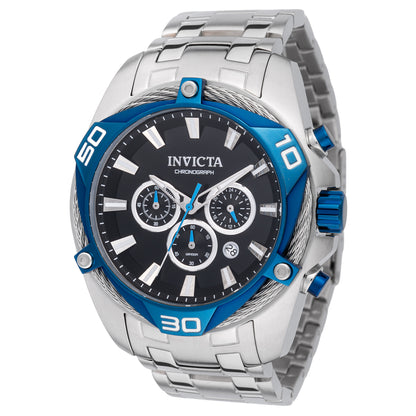 Invicta Men's 50mm Bolt Quartz Chronograph Cable Bezel Bracelet Watch