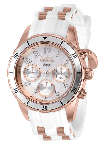 Invicta Women's 40mm Angel Diver Quartz Chronograph Silicone Strap Watch
