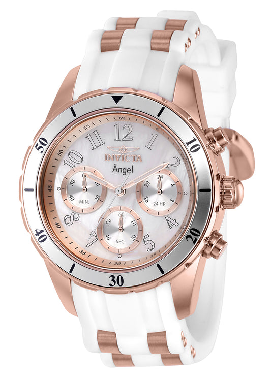 Invicta Women's 40mm Angel Diver Quartz Chronograph Silicone Strap Watch