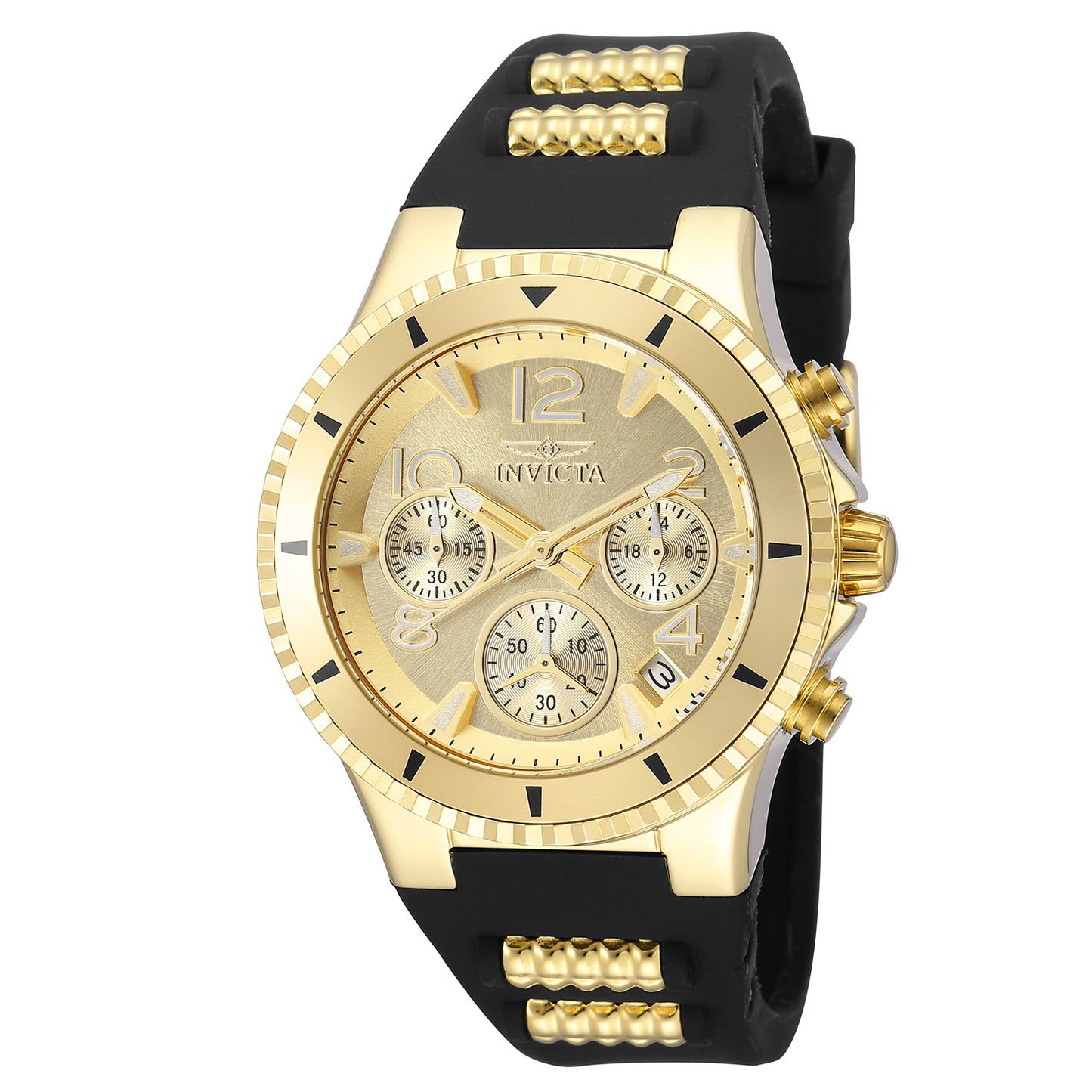 Invicta Women's 39mm BLU Quartz Chronograph Black Silicone Strap Watch