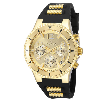 Invicta Women's 39mm BLU Quartz Chronograph Black Silicone Strap Watch