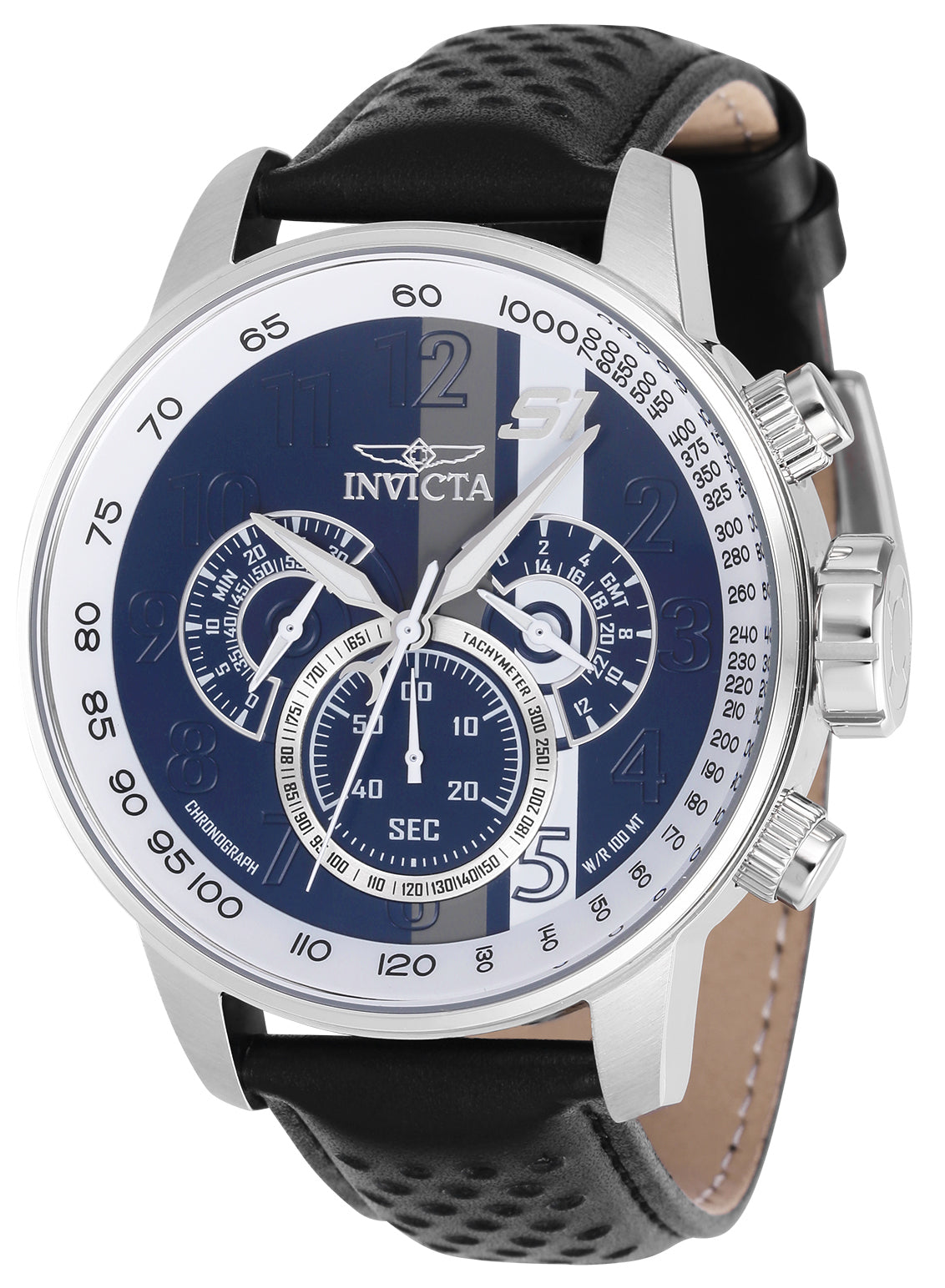 Invicta Men's 48mm S1 Rally Quartz Leather Strap Watch