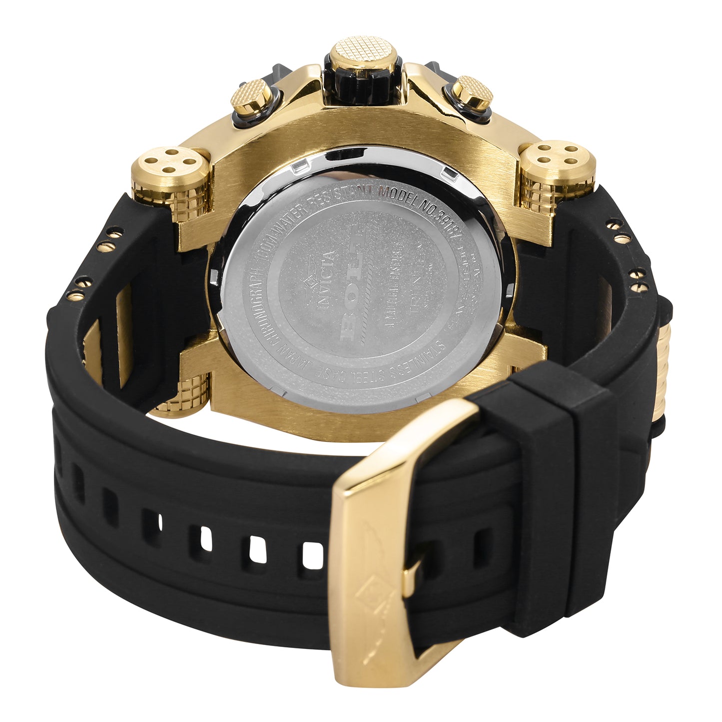 Invicta Men's 52mm Bolt Quartz Chronograph Blue Cable Goldtone Strap Watch