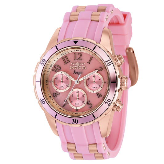 Invicta Women's 40mm Angel Diver Quartz Chronograph Silicone Strap Watch