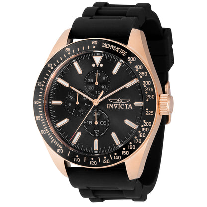 Invicta Men's 45mm Aviator Quartz 24 Hour Day Silicone Strap Watch