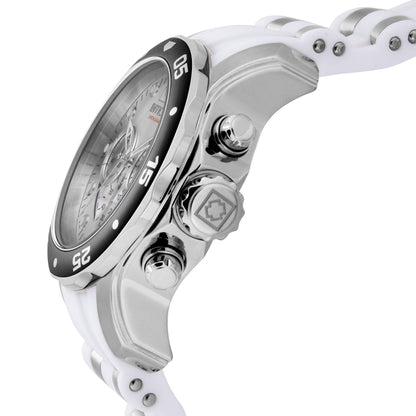 Invicta Men's 48mm Pro Diver Quartz Chronograph White Silicone Strap Watch