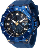 Invicta Men's 50mm Aviator Quartz Multifunction Blue Silicone Strap Watch