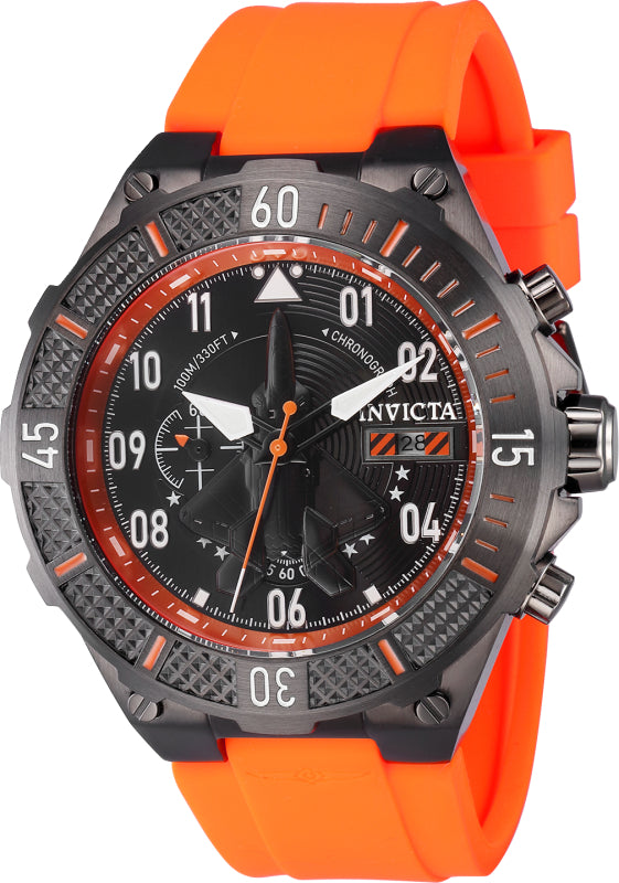 Invicta Men's 50mm Aviator Quartz Multifunction Silicone Strap Watch